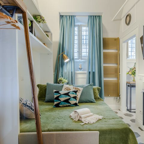 Sink into restful sleep after a day spent seeing the sights