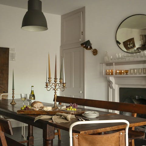 Make like Jane Austen and have a dinner party in the elegant dining room