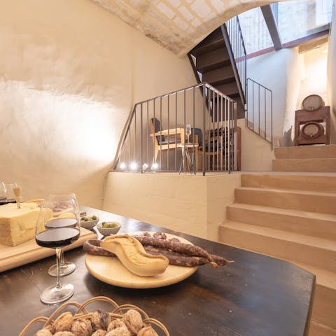 Sip a glass of local vino in your very own wine cellar