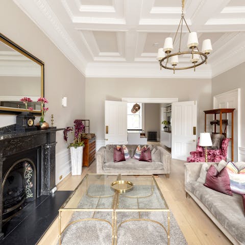 Fall in love with the traditional features in the living area