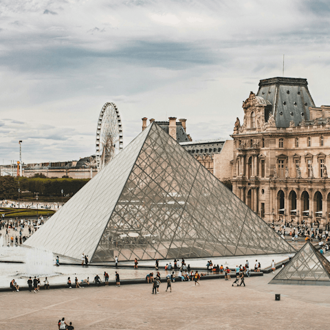 Immerse yourself in some of the world's best art at the Louvre, a five-minute walk away