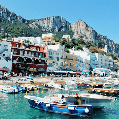 Drive ten minutes to Spiaggia Marina Grande