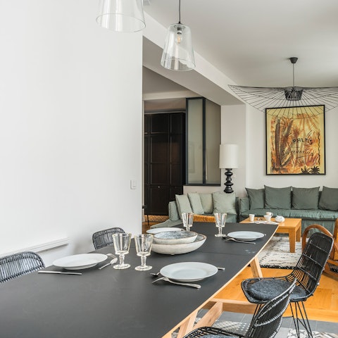 Tuck in to some local French cuisine at the grand dining area