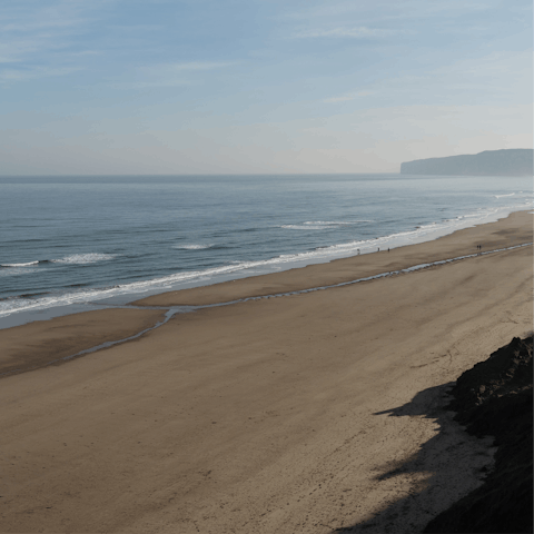 Stay just a seven-minute drive from Filey Beach