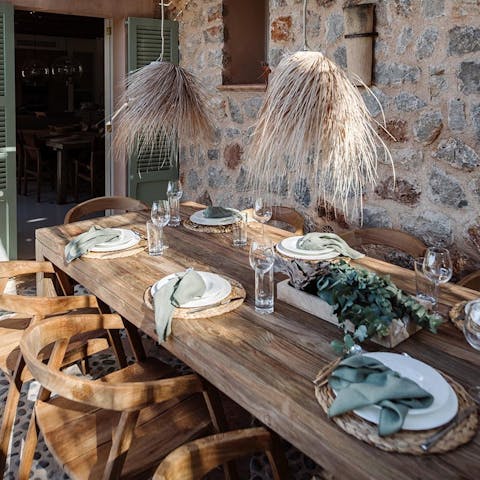Enjoy evening drinks and alfresco dining on the terrace