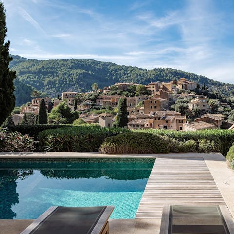 Feel a wonderful sense of wellbeing while relaxing by the pool