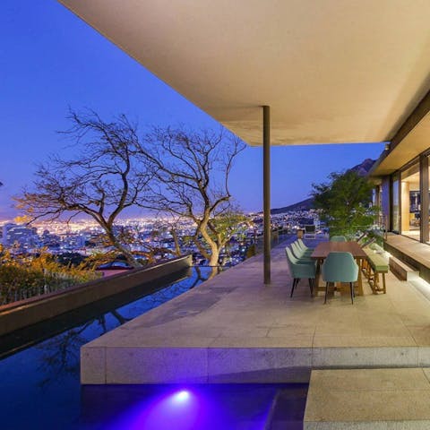 Take a sunset dip in the pool and then gather around the table for memorable meals under the stars