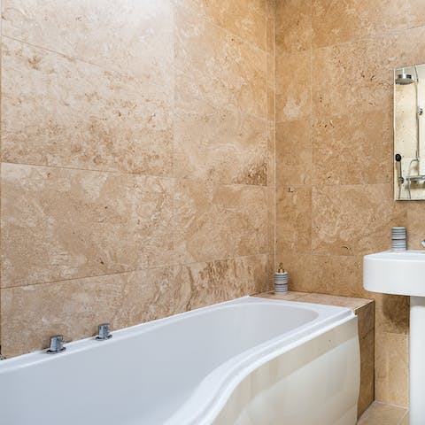 Treat yourself to a long soak in the tub when you need to unwind