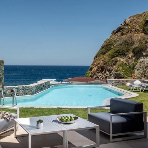 Put your book aside and slip into the pool when you need cooling down