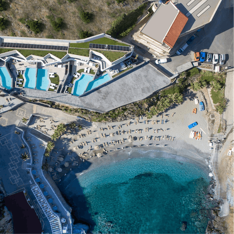 Take a stroll down to the beach right on your doorstep