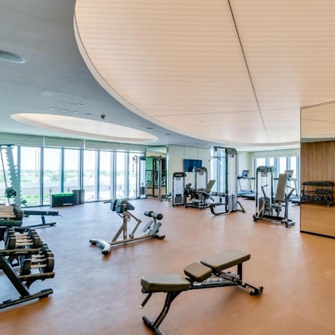 Work every muscle group in the expansive gym