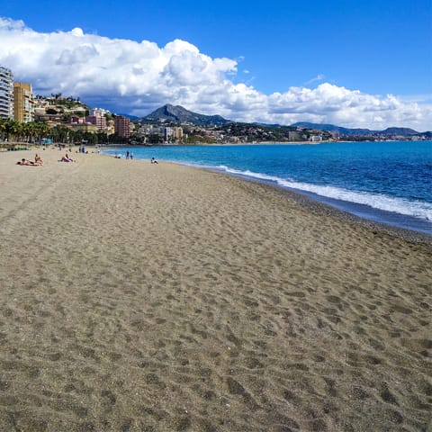 Stroll 100 meters to Caleta Beach and enjoy days in the sun