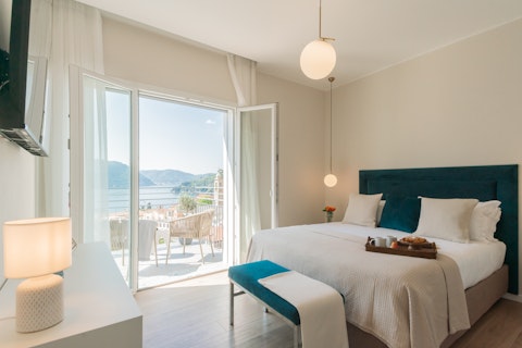 Wake up to a gentle breeze that drifts through the bedroom