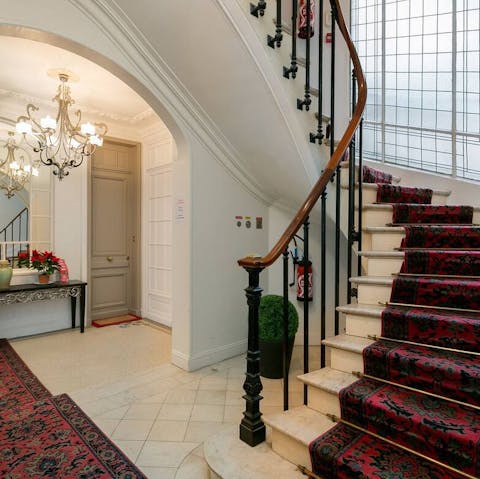 Soak up the charm of this handsome Haussmannian building