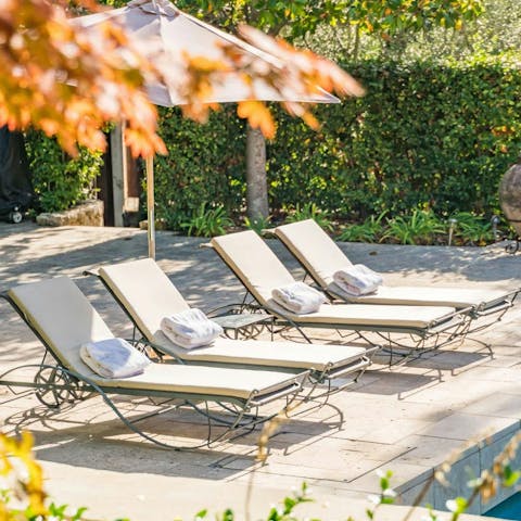 Swim and unwind in the sun-soaked private pool