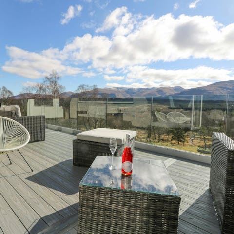 Relax and enjoy peaceful views from the balcony
