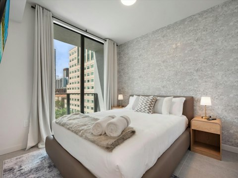 Wake up feeling refreshed after a good night's sleep in the comfortable bed