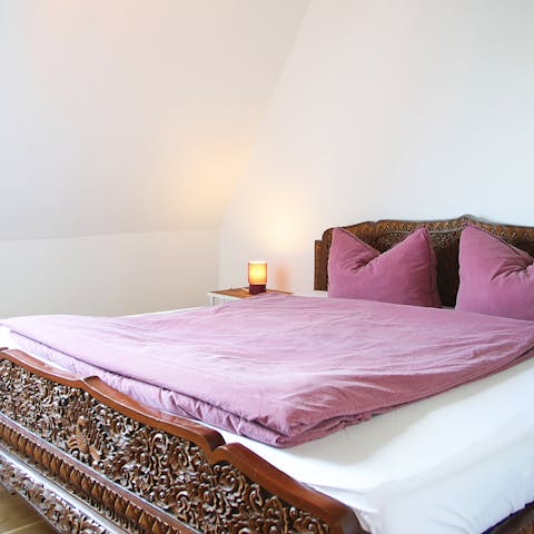 Get some shuteye in a unique bed bought from a Balinese temple