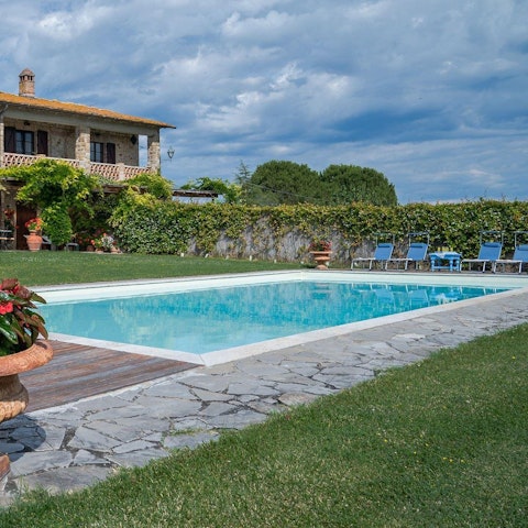 Enjoy a refreshing dip in the private pool