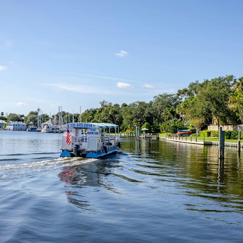 Step outside and stroll down to Eau Gallie River