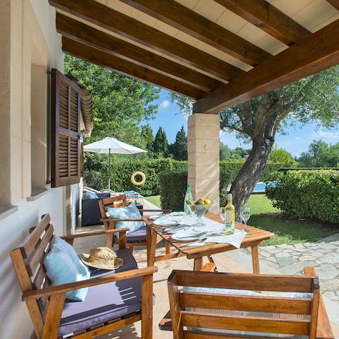 Escape the midday sun and refresh yourself with sangria before an afternoon siesta