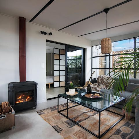 Relax by the fire after a day out-and-about in town