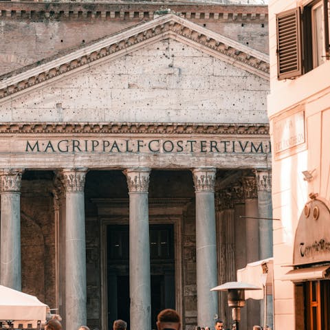Take a stroll to the Pantheon, twenty minutes away