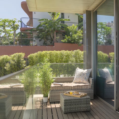 Plan your day over a balcony breakfast