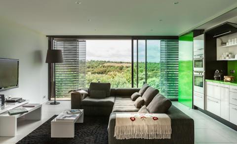 Enjoy the greenery outdoors as you settle down for a movie night