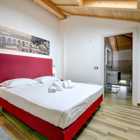 Fall asleep under the stars, with skylight windows in the roof over the bedrooms