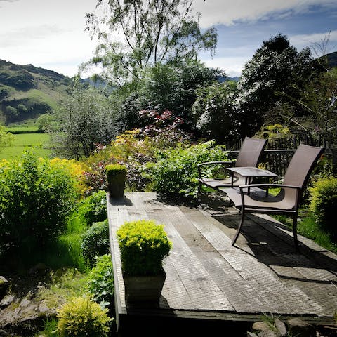 Listen to sweet birdsong as you sip a cup of tea in the garden
