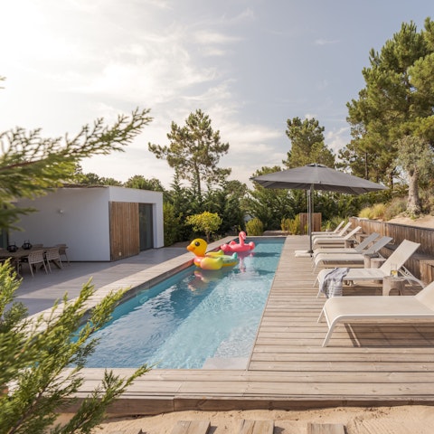 Cool off with a dip in the private pool