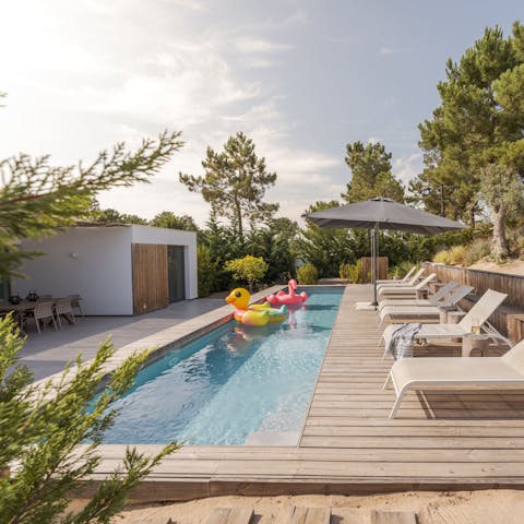 Cool off with a dip in the private pool