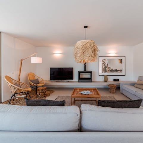 Get together in the bright living area