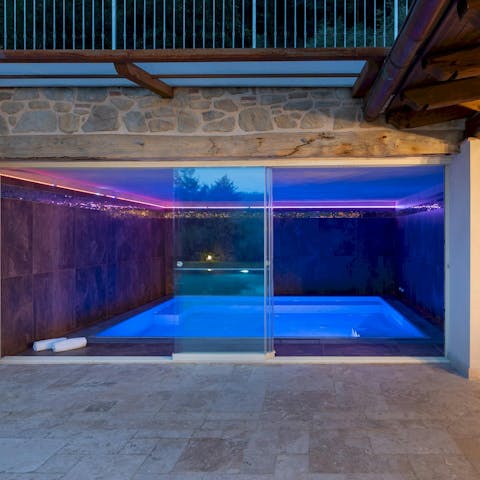 Go for a swim in the indoor pool when the Tuscan weather turns cooler