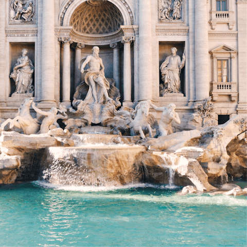 Visit the iconic Trevi Fountain – it’s within walking distance