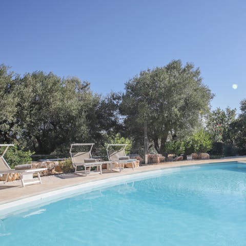 Soak up the sun by the private pool amidst expansive views