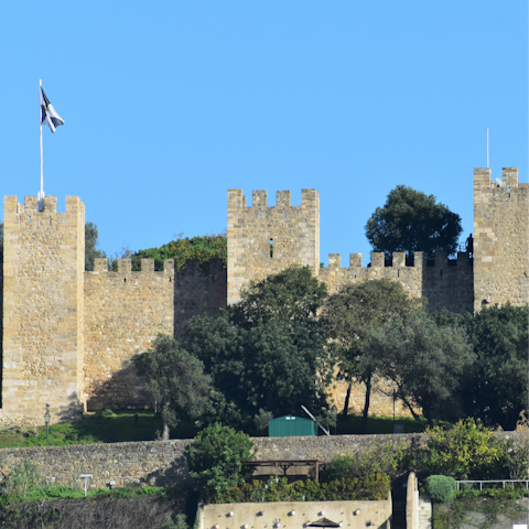 Visit São Jorge Castle, a short car ride from the home
