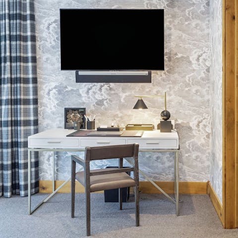 Get some work done at the contemporary desk