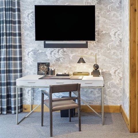 Get some work done at the contemporary desk