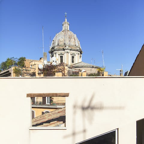 Sip wine and admire the glorious views from the terrace