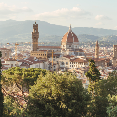 Explore Florence, including its grand cathedral, just over a twenty-minute walk away