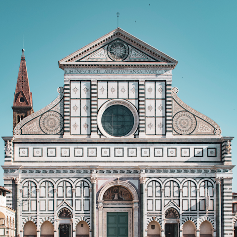Visit the impressive Basilica di Santa Maria Novella, a short stroll from this apartment