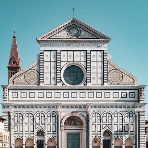 Visit the impressive Basilica di Santa Maria Novella, a short stroll from this apartment