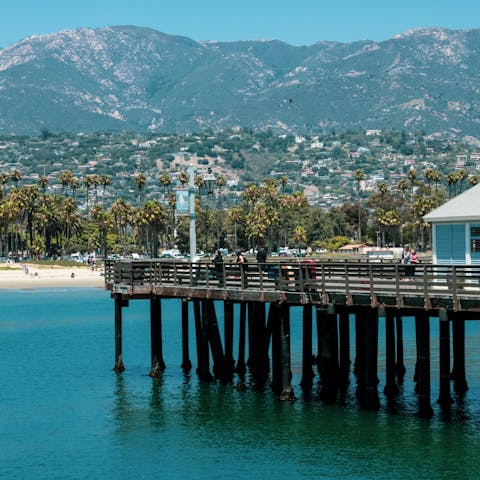 Explore the shops and restaurants at Stearns Wharf