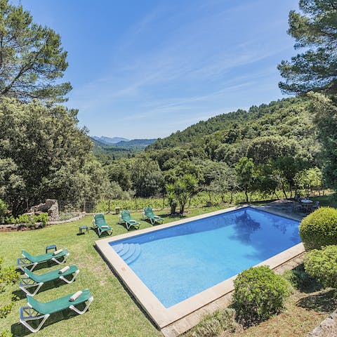 Revel in the peace of your secluded location and relax by the pool