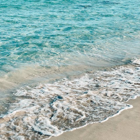 Stroll down to the white sandy beach at nearby Cala Tarida – it's just moments away on foot