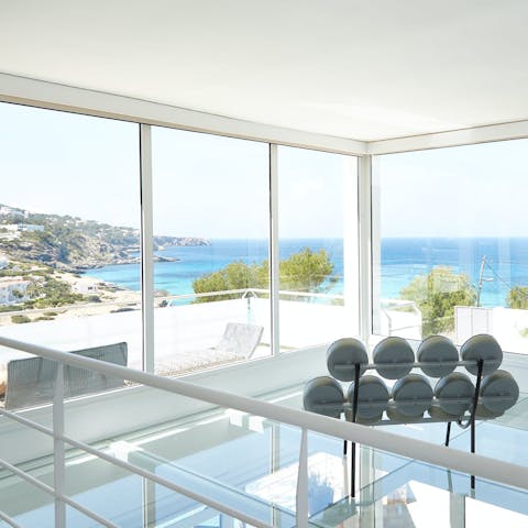 Soak up the views inside the bright, modern home