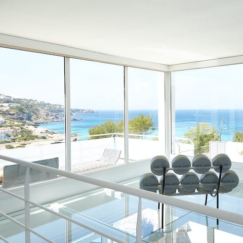 Soak up the views inside the bright, modern home