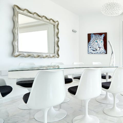Dine in style in the formal dining room